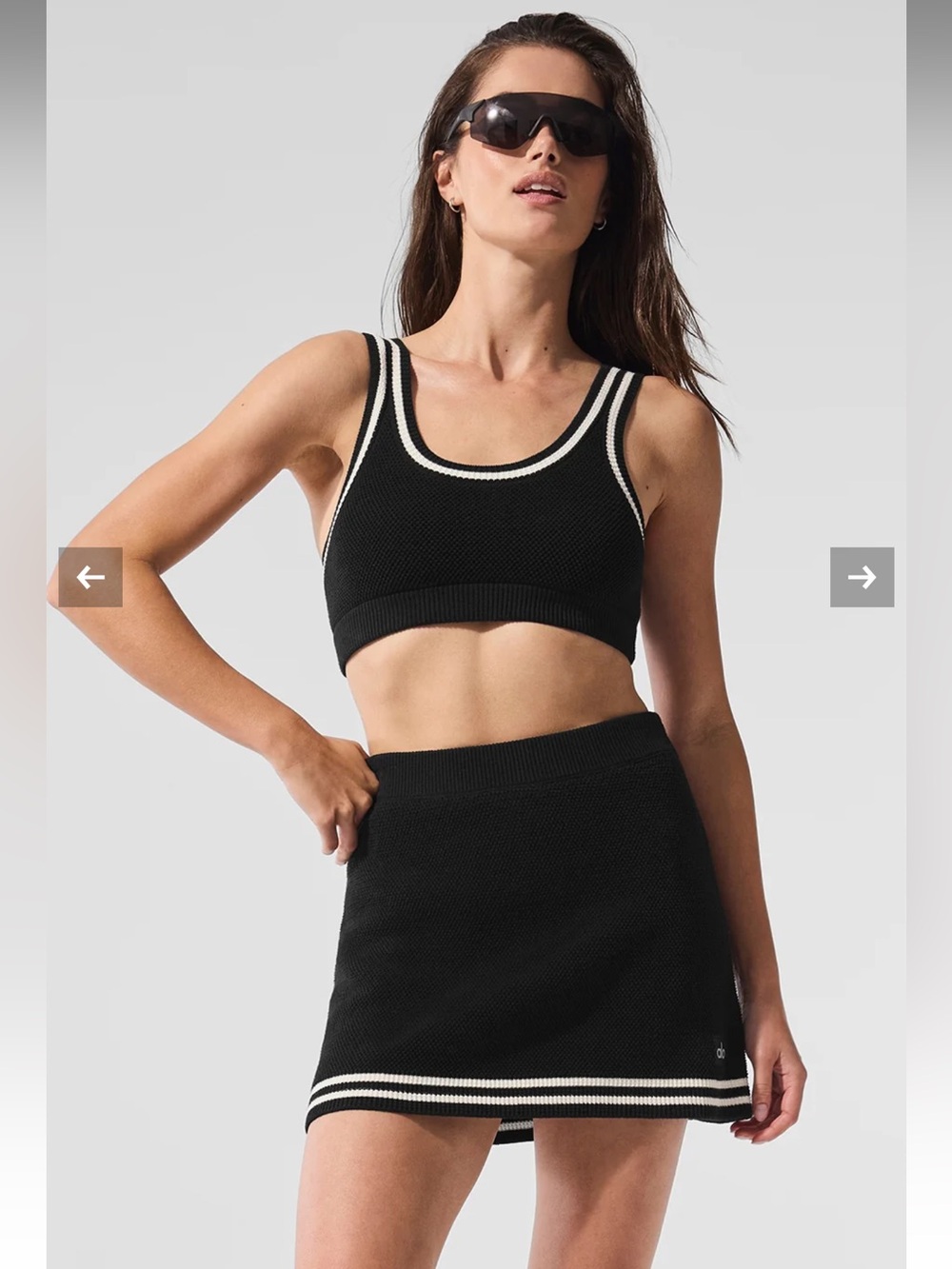 Alo Yoga Tennis Club Sweater Knit Bra